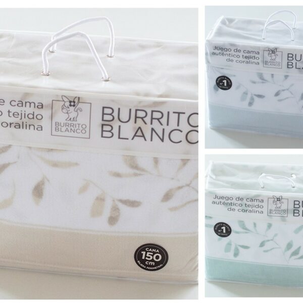 Sábana Coralina Burrito Blanco 987